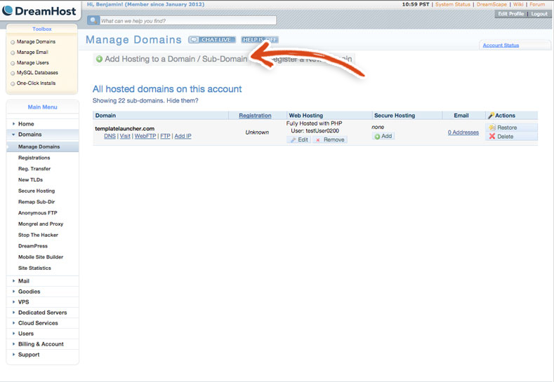 dreamhost-add-hosting-to-a-domain