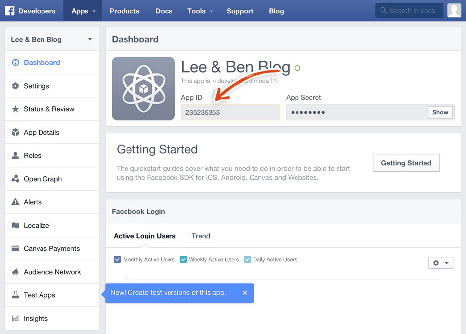 facebook-app-dashboard